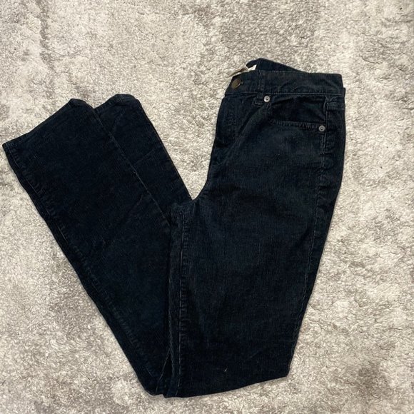 Black High Rise J. Crew Skinny Corduroys